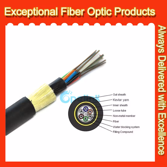 Outdoor Optical Fiber Cable All Dielectric Self-Supporting Fiber Optic Cable ADSS