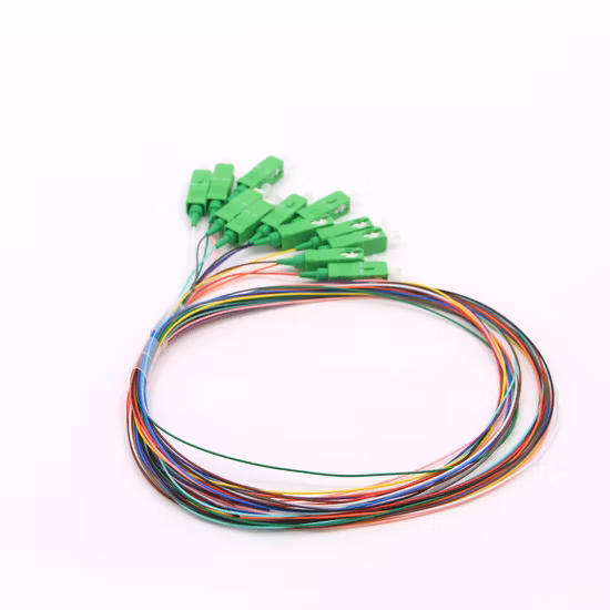 China 2/4/6/8/12/16/24 Core MPO/MTP LC/Sc/St/FC/Mu Conector FTTH Interior Externo Blindado Gota LSZH PVC Fibra Óptica Patch Cord Pigtail Jumper Cable